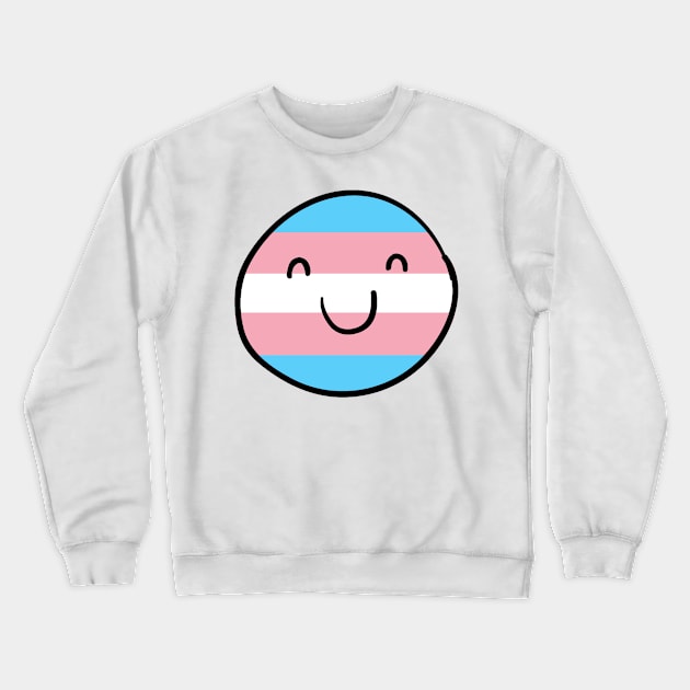 Transgender Smiley Face Crewneck Sweatshirt by WhateverTheFuck